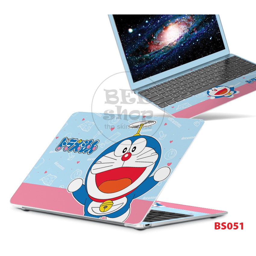 Skin dán laptop doremon cho Macbook/HP/ Acer/ Dell /ASUS