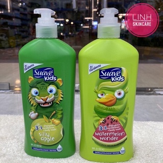 Sữa tắm gội toàn thân Suave Kids dưỡng ẩm mềm mại và an toàn cho da bé 532ml Mỹ 🧴👶