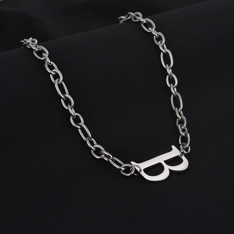 Dây Chuyền Thép Titan Mặt Hình Chữ B 22XL035 Thời Trang