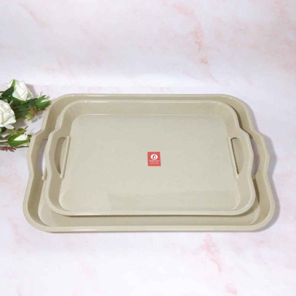 Khay SUPERWARE Nhựa Phíp 100% Melamine Nâu Đá - Stone