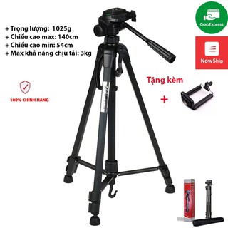 Chân Máy Quay Phim, Máy Ảnh Chuyên Nghiệp Tripod Weifeng WT3730 / WT3520 ⭐Tặng Kẹp Điện Thoại & Remote⭐