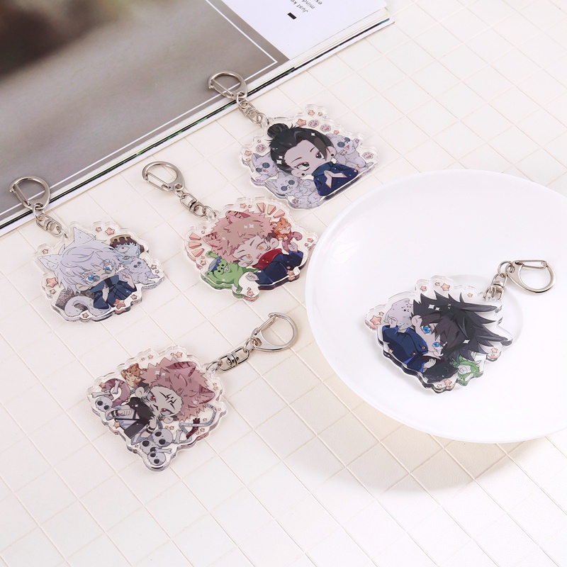 Móc Khóa Acrylic Hình Jujutsu Kaisen Satoru Gojou Itadori Yuuji Fushigura Megumi Nobara Kugisaki