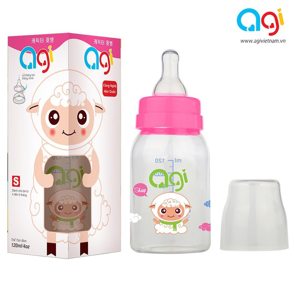 BÌNH SỮA AGI PP CỔ NHỎ 140ML