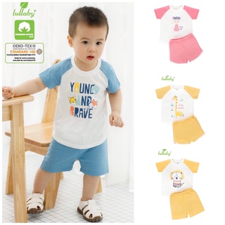 [RẺ VÔ ĐỊCH] Bộ cộc tay raglan quần đùi cotton trẻ em Lullaby