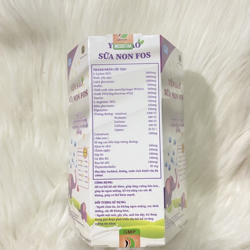 YẾN SÀO SỮA NON FOS hộp 15 gói x 10ml - Giúp ăn ngon miệng, nâng cao sức đề kháng, tăng cường tiêu hoá cho cơ thể