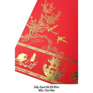 Giấy viết thư pháp ganh đỏ 27x79cm (05 tờ)