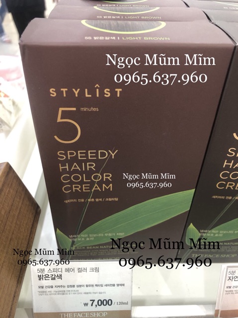 Thuốc nhuộm tóc Stylist 5 Minutes Speedy Hair Color Cream màu Light Brown