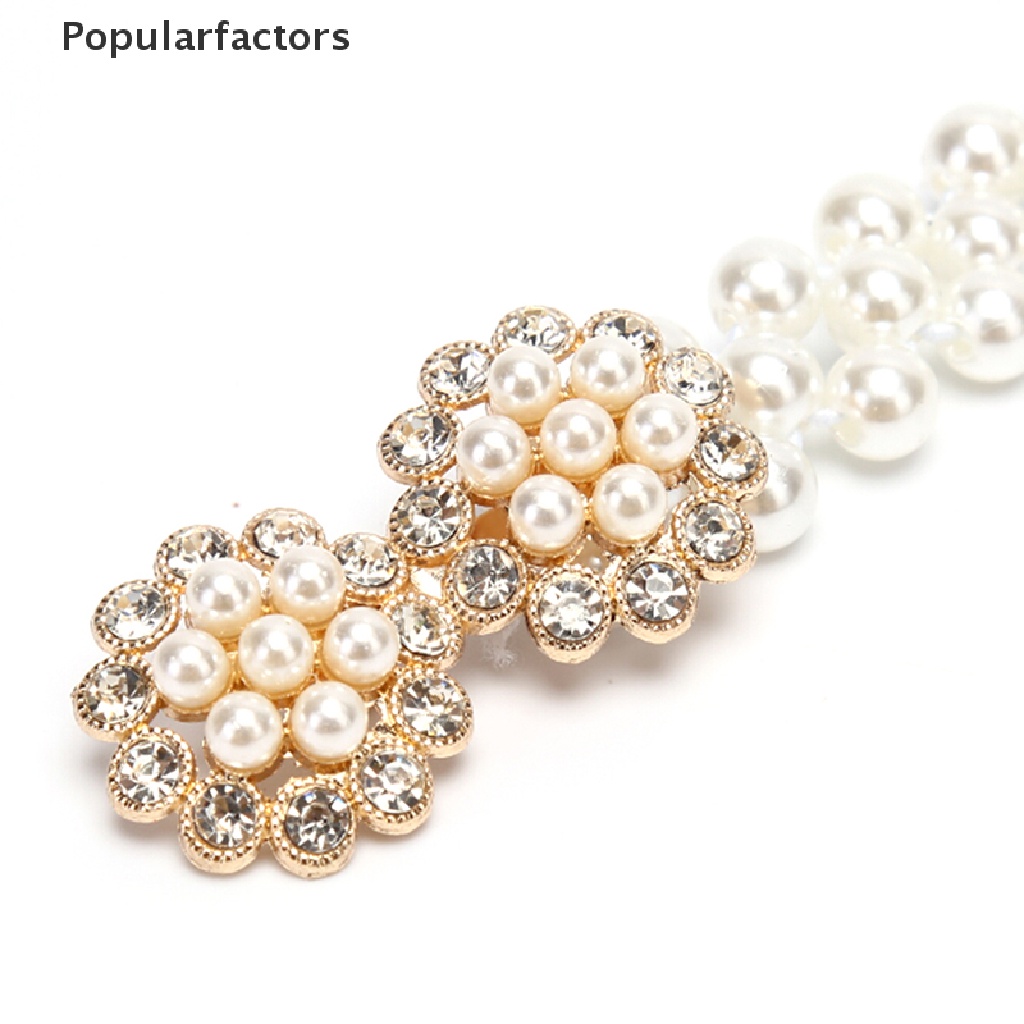 Thắt Lưng Co Giãn Đính Ngọc Trai Thanh Lịch Thời Trang Dành Cho Nữ