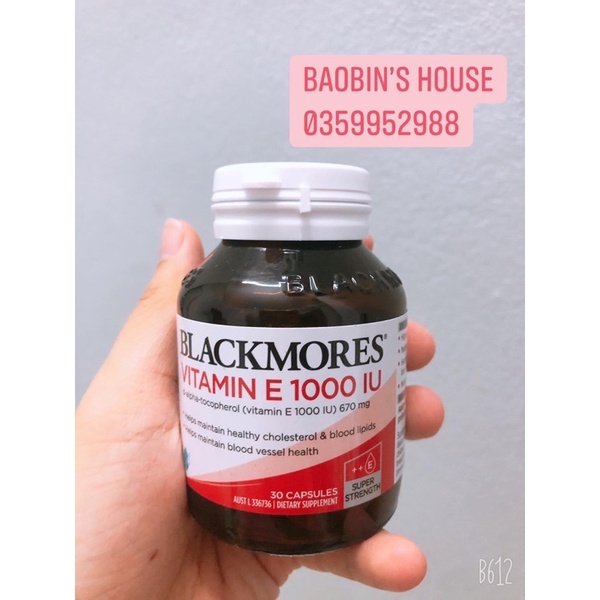 Vitamin E 1000IU Blackmores Úc 30v
