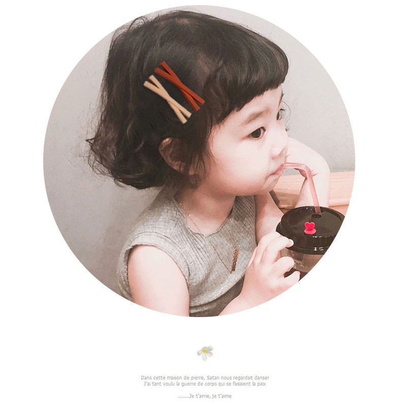 Kẹp tóc màu kẹo kiểu dáng dễ thương phong cách Nhật Bản cho bé