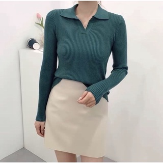 áo len dài tay cổ bẻ thời trang