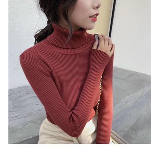 Áo Len Nữ Cổ Lọ Dài Tay