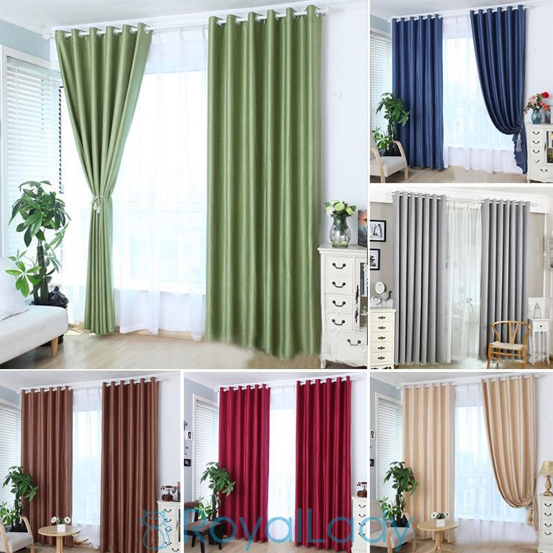 Rèm Cửa Màu Trơn Bằng Vải Cotton