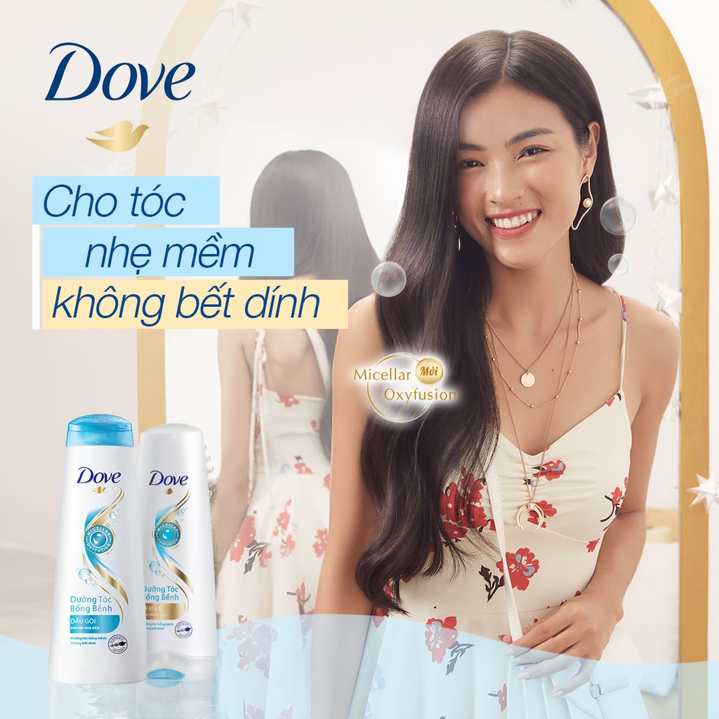 Bộ sản phẩm Dove Dưỡng Tóc Bồng Bềnh dầu gội 640g + kem xả 320g