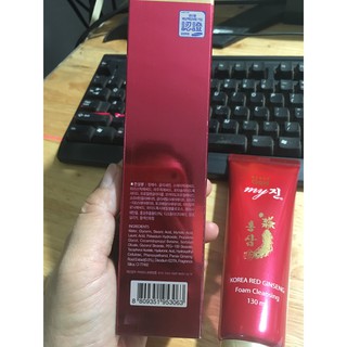 Sữa rửa mặt hồng sâm Hàn Quốc my gold