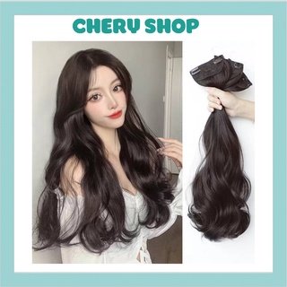 Tóc giả nữ kẹp ❤️❤️ FREESHIP ❤️Phím phồng xoăn set 3 kẹp 45CM