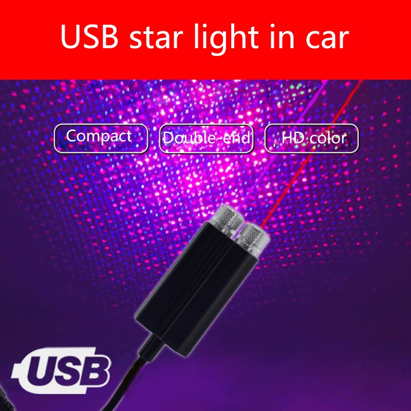 Đèn LED chiếu trần xe hơi tạo hiệu ứng bầu trời đầy sao kèm phụ kiện