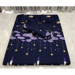 Bộ Ga Gối Kèm Vỏ Gối ÔmVải poly cotton-mẫu sao rơi