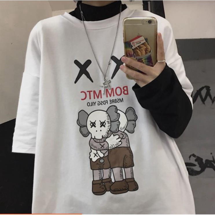 ÁO THUN, ÁO PHÔNG TAY LỠ UNISEX FORM RỘNG PC OVERSIZE M45 KIWI SHOP thoitrang2447 SHOP