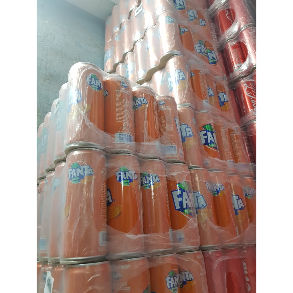 Lốc 6 Lon Nước Ngọt Có Gas Fanta Hương Cam Soft Drink Lon 330ml Date Luôn Mới