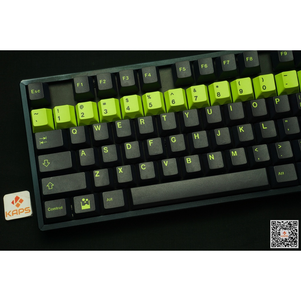 Keycap Toxic PBT profile Cherry in dyesub 129 nút cho bàn phím cơ layout 108/104/98/87/84/75/68/64/61