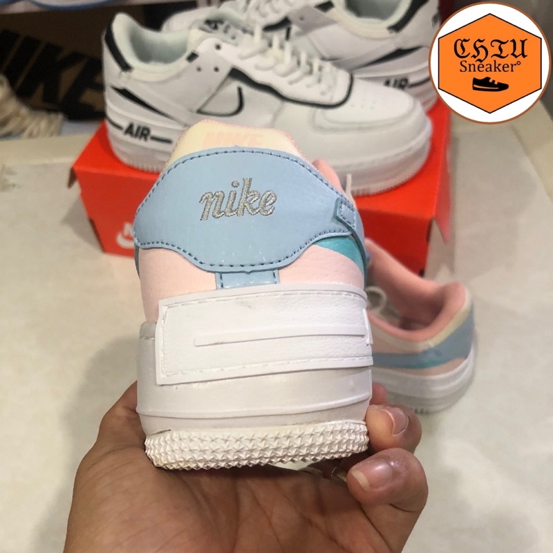 Giày Sneaker tăng chiều cao Air force 1 Shadow phiên bản cao cấp giày thể thao nam nữ AF1 trắng shadow