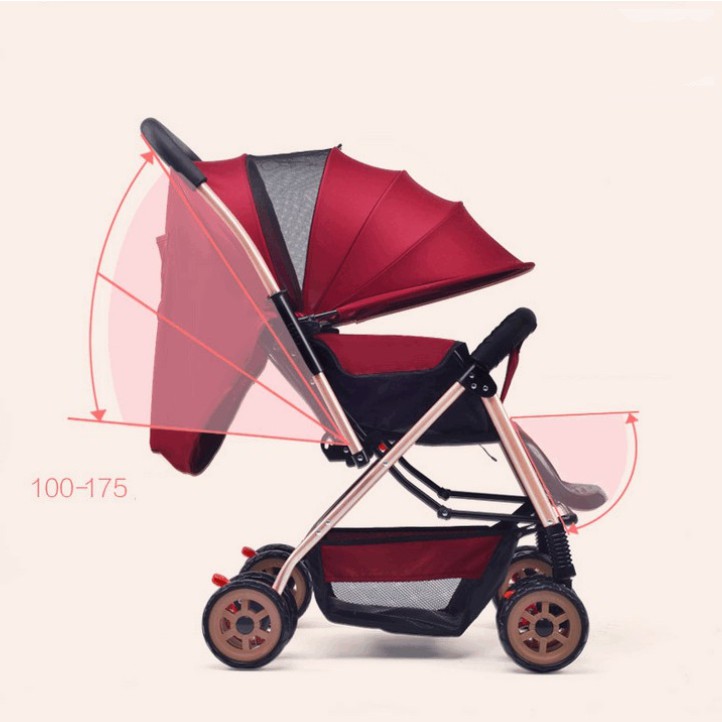 Xe đẩy đa năng cho bé 0-3 tuổi 2 chiều khung nhôm cao cấp SUV Comfortable màu kem cao cấp 2019 - HanruiOffical
