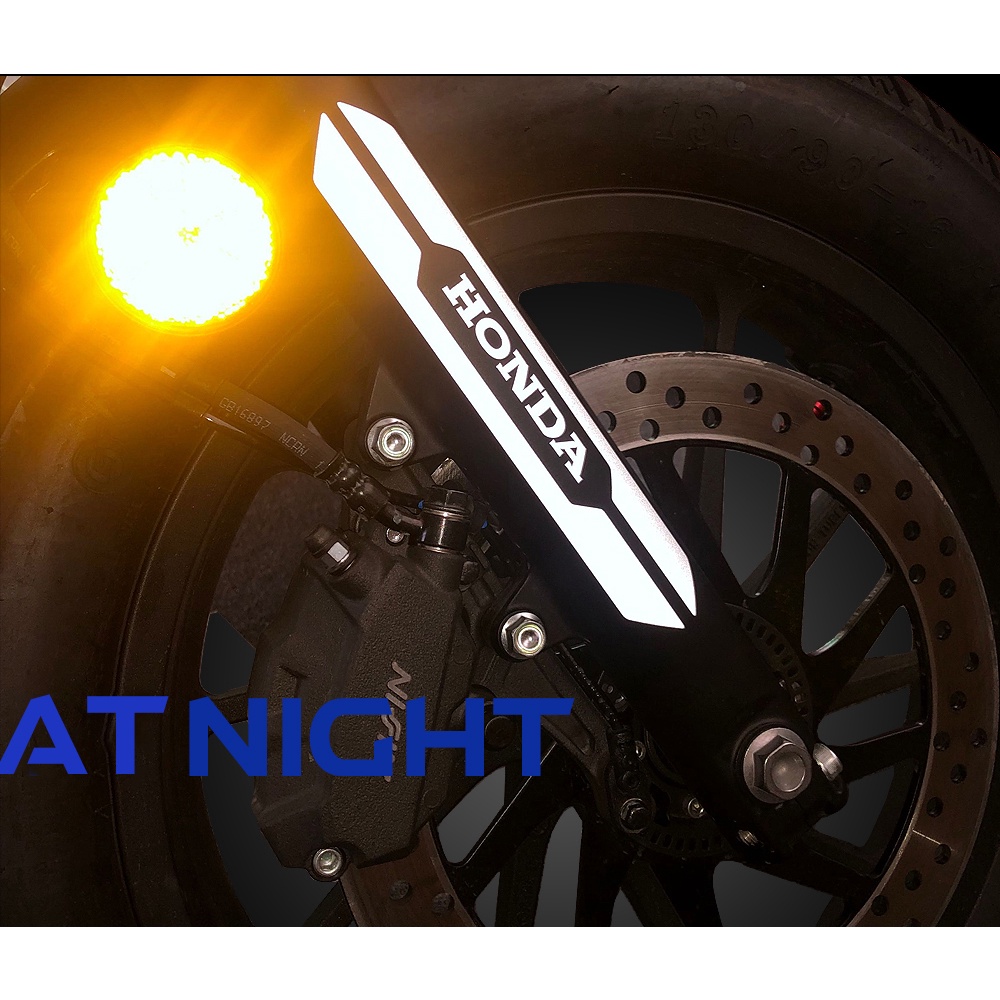 1 Bộ 2 Miếng Đề Can Phản Quang Cảnh Báo Giảm Xóc Ban Đêm Cho Xe Máy Honda CM300 NX125 Pedal CB190