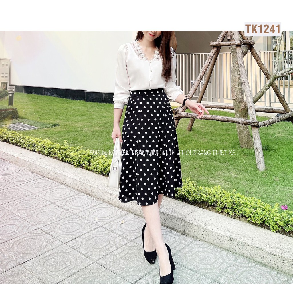 [EVIS.VN] SƠ MI LỤA ĐÁP REN CAO CẤP CHUẨN HÀN