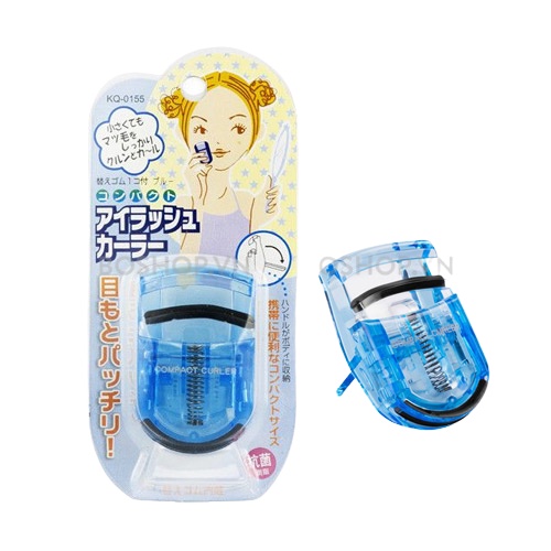 Bấm Mi Nhựa Kai Compact Eyelash Curler (màu vàng/màu xanh) Giúp Cong Mi tự nhiên -hàng có sẵn