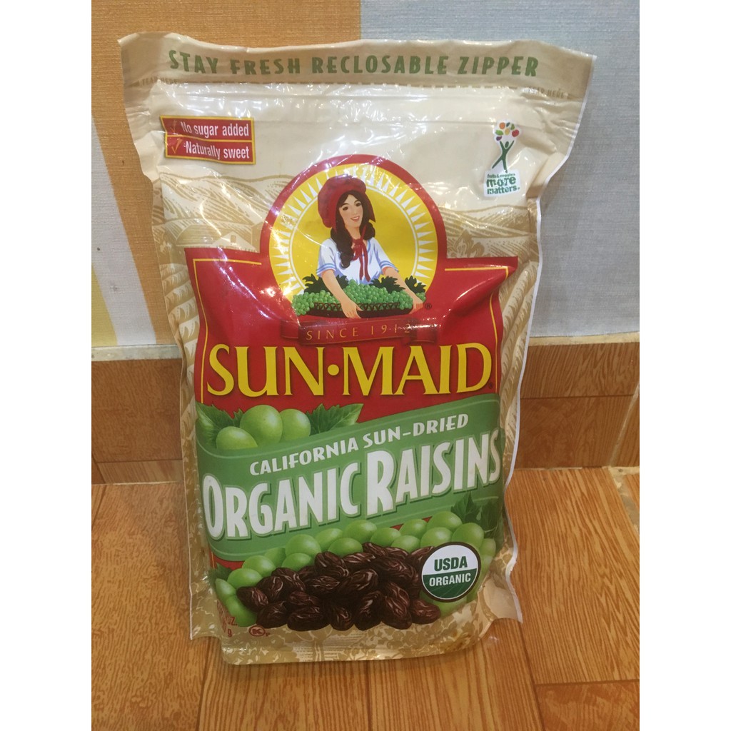 Nho khô Mỹ Sun Maid Organic Raisin