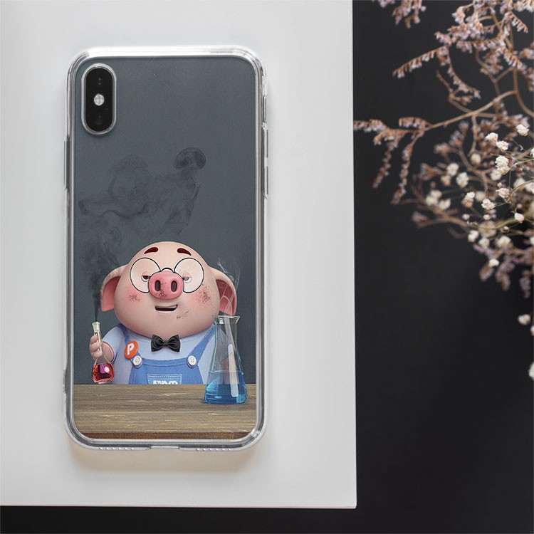 Ốp lưng con lợn giáo sư hóa học Iphone 7/7Plus/8/8Plus/X/Xs/Xs Max/11/11 Promax/12/12 Promax PIG20210023