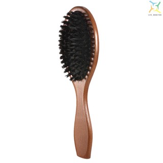 Lược chải tóc chống tĩnh điện mát xa da đầu với tay cầm bằng gỗ sồi