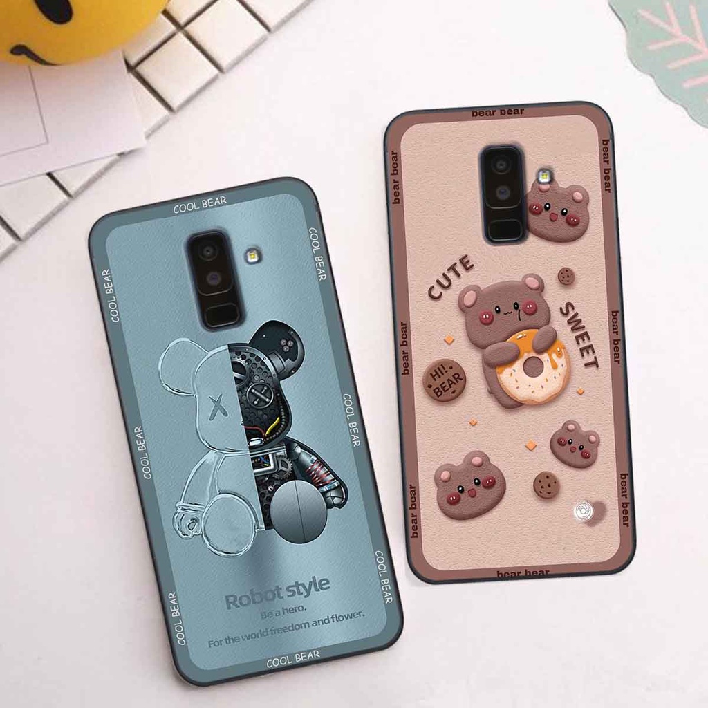 Ốp Samsung J8 bear brick, gấu đáng yêu, dễ thương