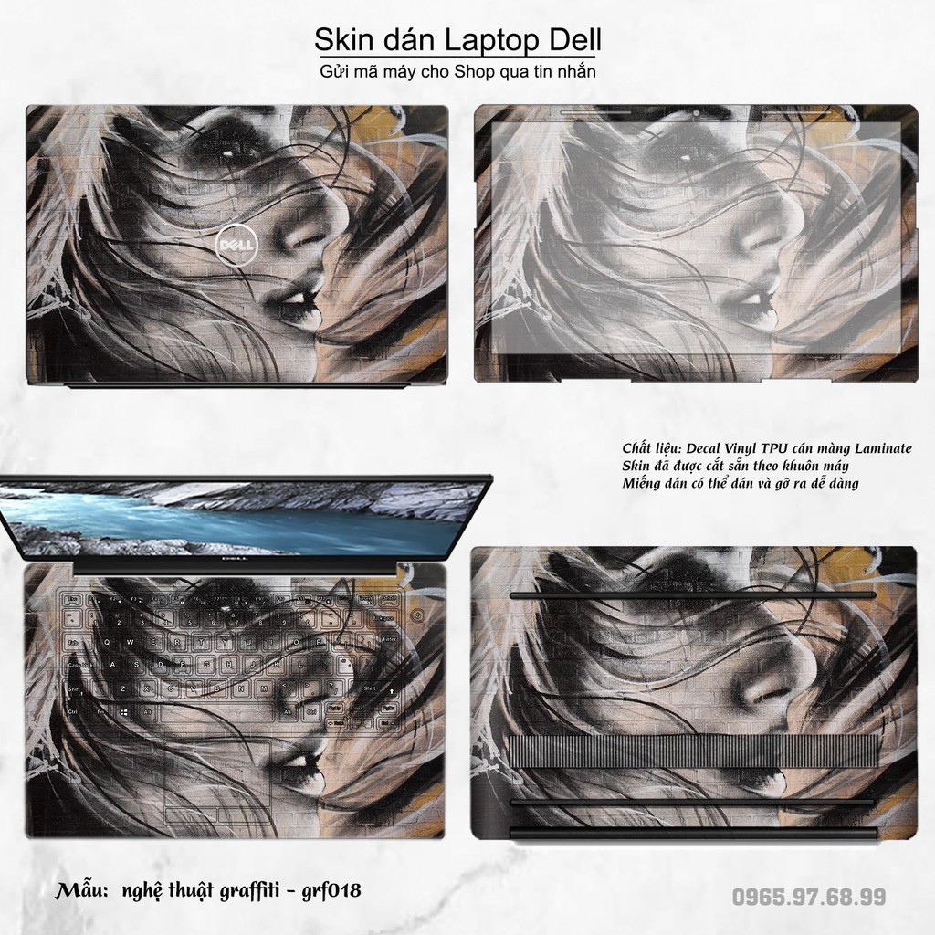 Skin dán Laptop Dell in hình nghệ thuật graffiti
