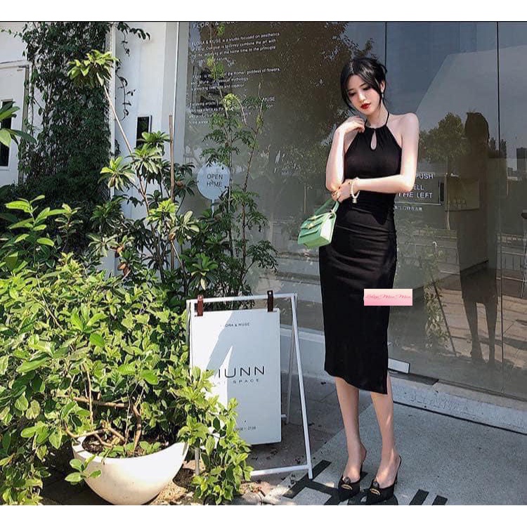 Đầm Yếm, Váy Body Buộc Cổ Ôm Body Sang Chảnh
