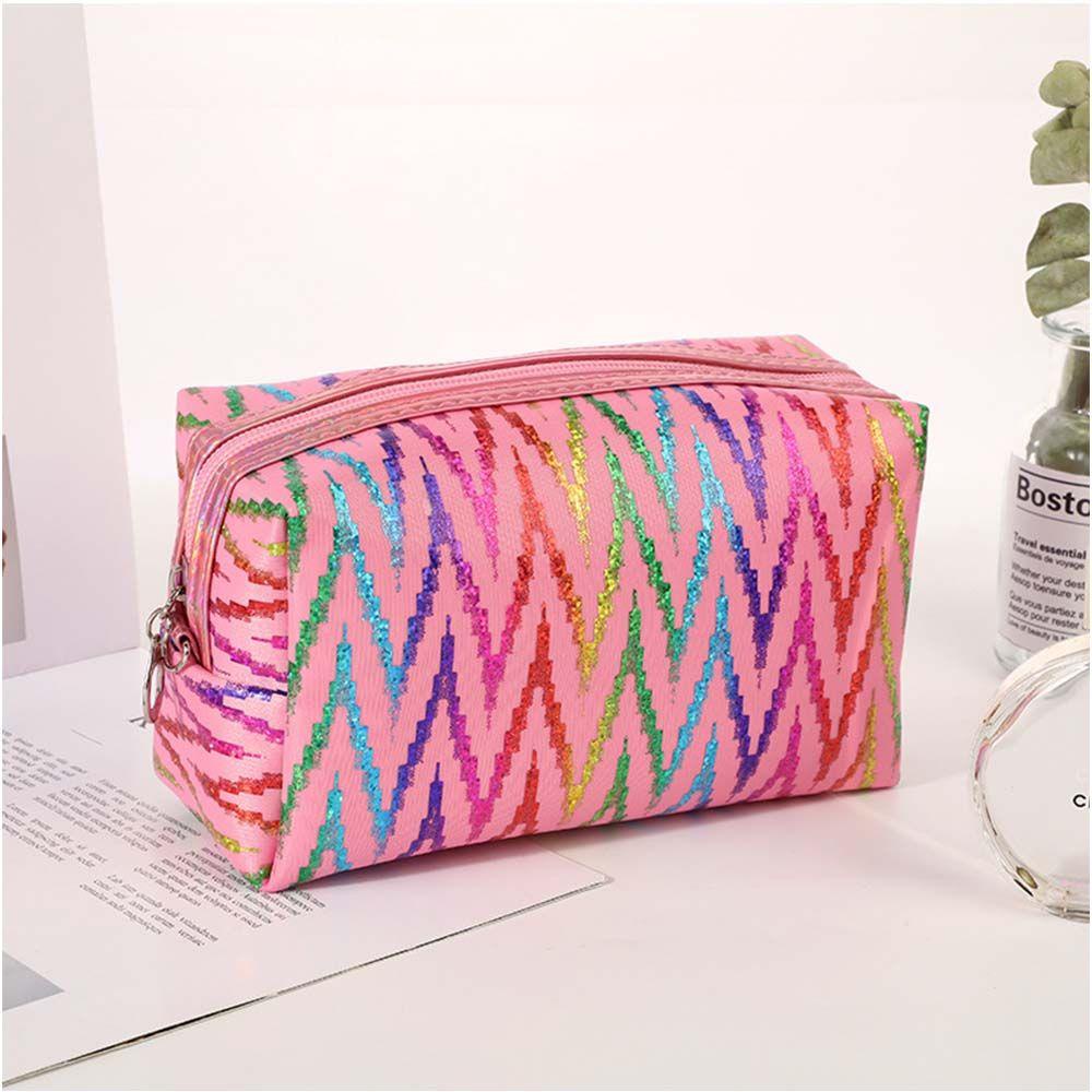 SOMEDAYZL Túi Đựng Mỹ Phẩm Bằng PVC Chống Thấm Nước Màu Laser Thời Trang