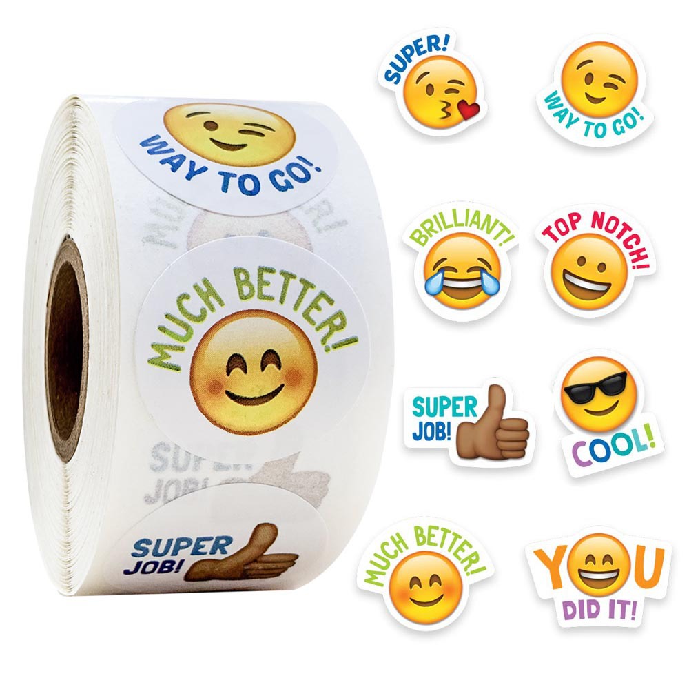 Miếng Dán Hình Biểu Tượng Cảm Xúc Cho Trẻ 8smiley 1inch