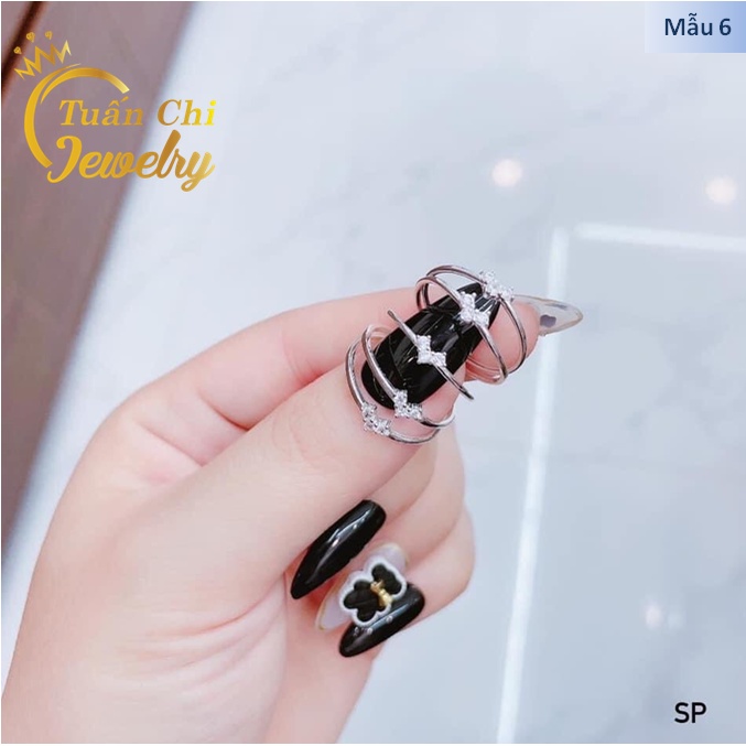 𝑲𝑯𝑼𝒀𝑬̂́𝑵 𝑴𝑨̣𝑰 Nhẫn Nữ Bạc Ta, Mẫu Cá Tính Cực Xinh