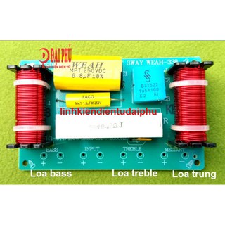 Mạch phân tần 3 đường tiếng Bass, Mid, Treble 200W
