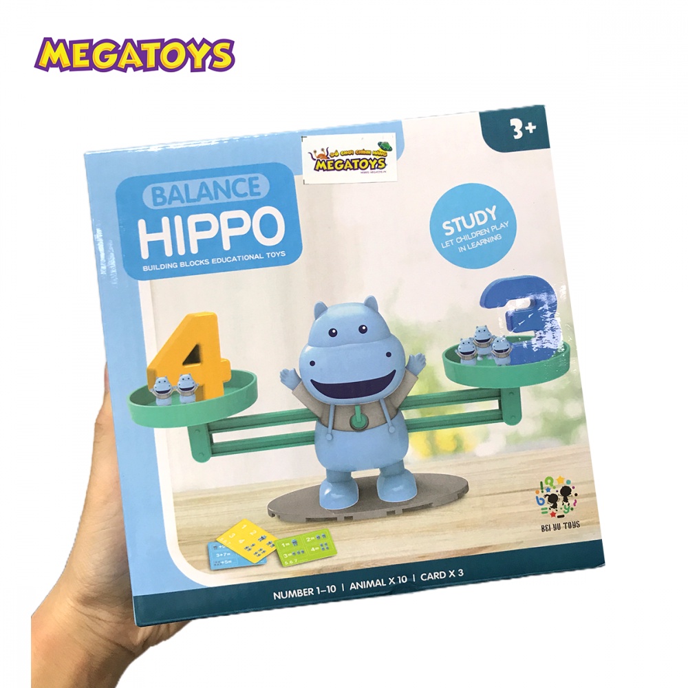 [Mã LIFETOYS1 giảm 30K đơn 99K] Bộ Đồ Chơi Cân Bằng Toán Học Cao Cấp Hình Cún Con - Hà Mã - Đồ Chơi Giáo Dục