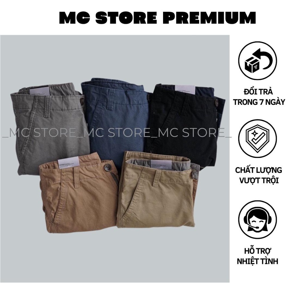 [FreeShip]Quần Short Túi Nắp Hộp Lửng Kaki Nam Cao Cấp Full Size 100kg Nhiều Màu MC STORE