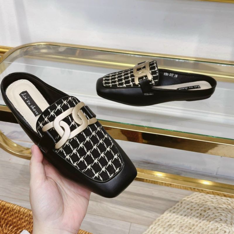 sục thời trang đen kẻ xích