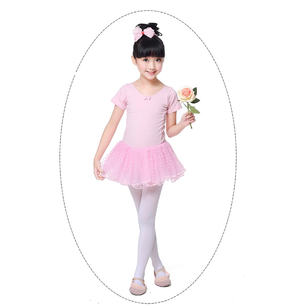 Áo Ballet Trẻ Em Tay Ngắn / Áo Tập Múa Cho Trẻ Em  / ABTETN-01