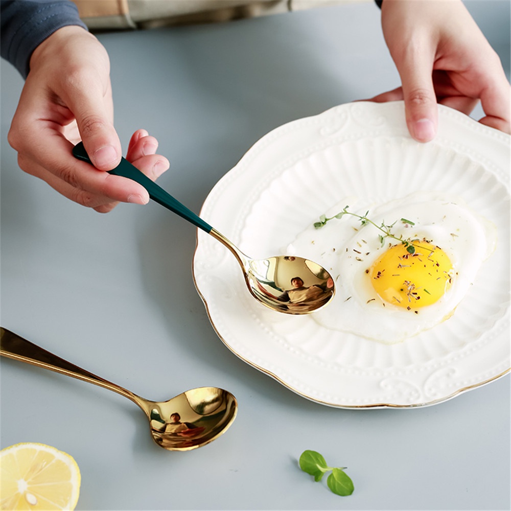 Muỗng Cà Phê Bằng Thép Không Gỉ Có Tay Cầm Nhiều Màu Sắc Khác Nhau Tùy Chọn