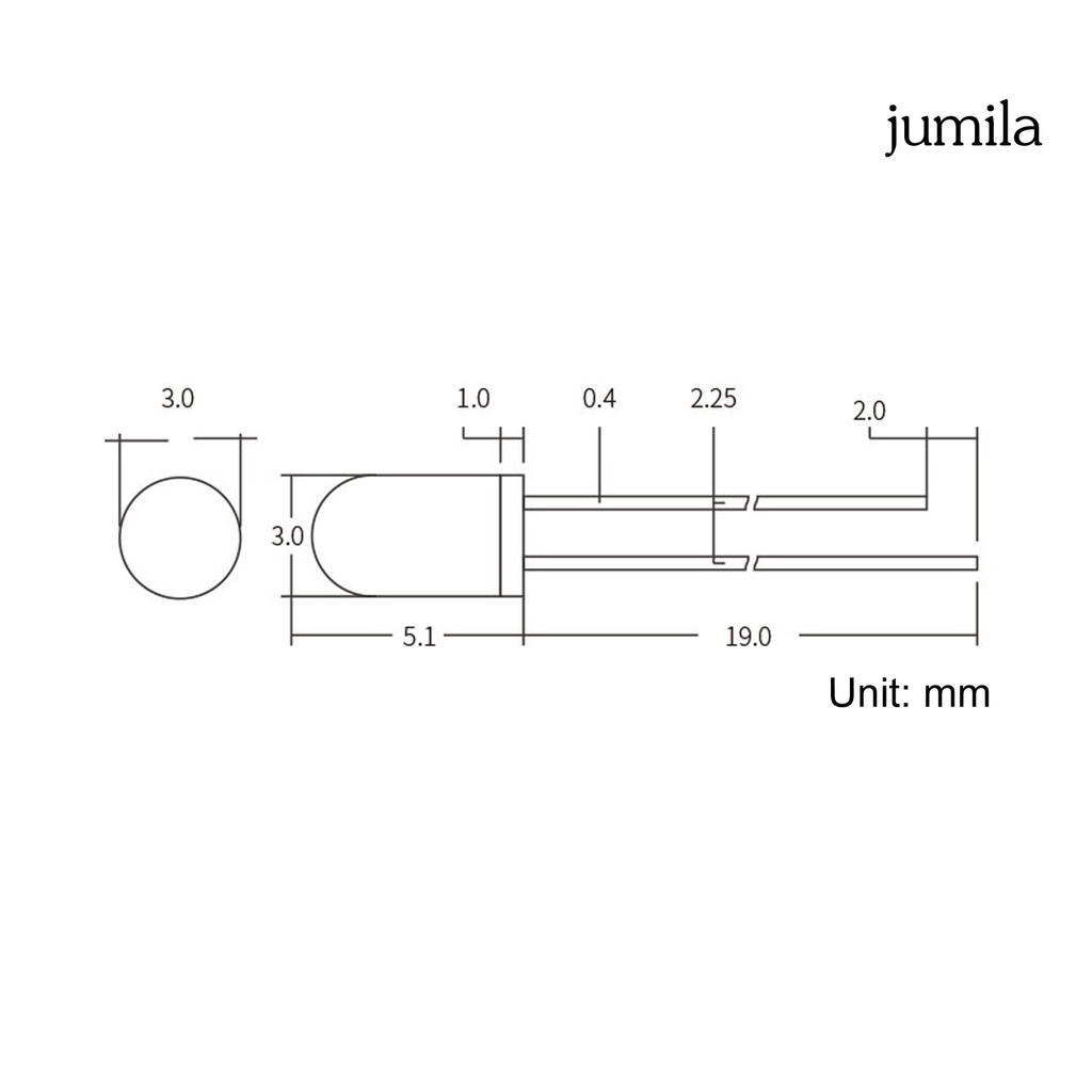 Set 500 Điốt Đèn LED 3mm Chống Mài Mòn 5 Màu Sắc Chất Lượng Cao