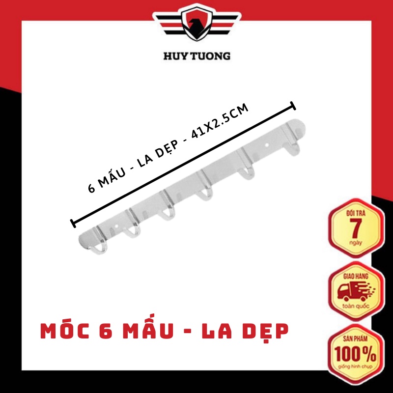 Móc treo tường, móc gắn tường treo quần áo inox từ 6 đến 10 mấu  - Lep Store