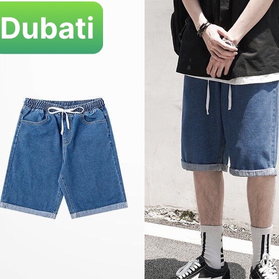 QUẦN SỌT SHORT LỬNG JEAN NAM CHẤT BÒ XANH LƯNG THUN HÀN QUỐC PHONG CÁCH SOÁI KA DB-51- DUBATI FASHION