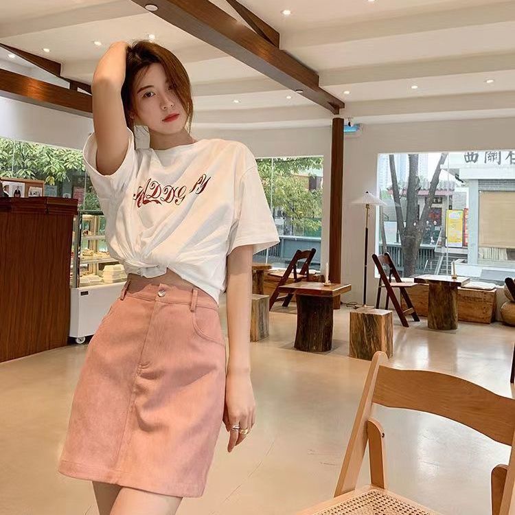 Chân Váy Ngắn Chữ A Lưng Cao Màu Hồng Phong Cách Hàn Quốc Thời Trang Mùa Hè Mới Dành Cho Bạn Nữ