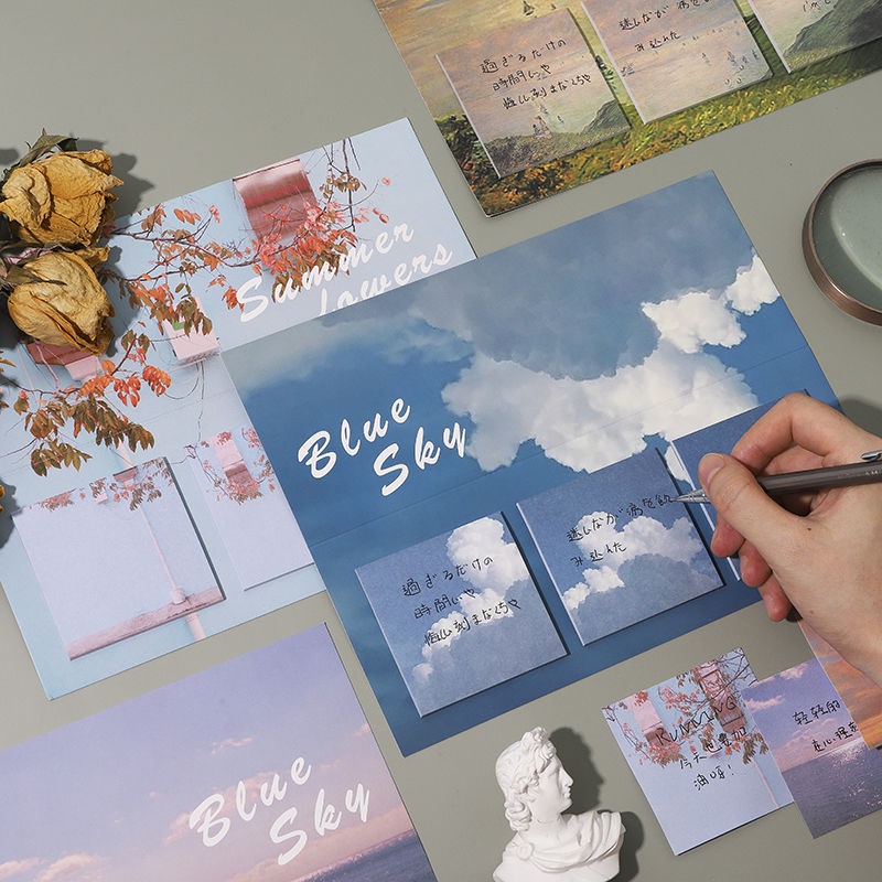 Net người nổi tiếng ghi chú dính dễ thương n lần dính ghi chú sáng tạo phim hoạt hình mặt trời, mặt trăng và các ngôi sa